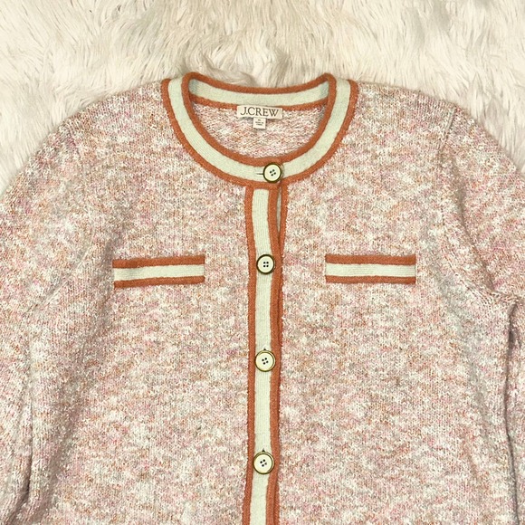 J. Crew Marled Sweater Lady Jacket Merino Wool Blend Button Front Cardigan - Picture 6 of 14